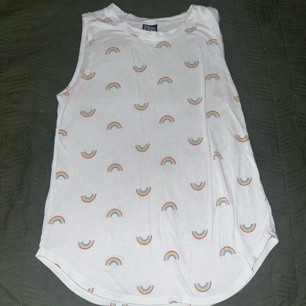 White Rainbow Tank Top